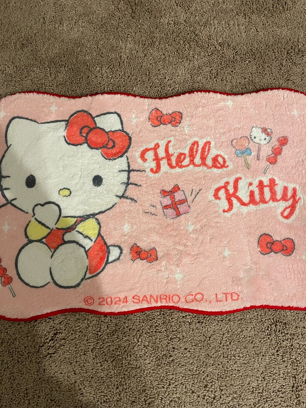 Hello Kitty Pink Bath Mat Rug – Non-Slip Backing - Picture 5 of 7